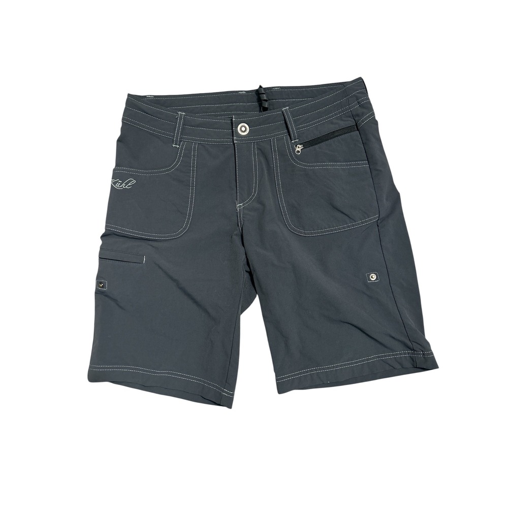 Kuhl Kliffside Air Roll-Up Shorts Womens 6 Dark Gray Hiking Outdoor Utility